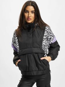 Chaqueta funcional Urban Classics para mujer con cremallera y capucha, 68 g/m², negra.