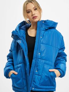 Simple Urban Classics women's jacket, large hood, drawstring, 105 g/m², blue