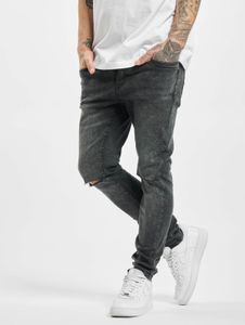 stylische Urban Classics Herren Jeans Slim Fit Stretch 9 g/m² mit Baumwolle Schwarz