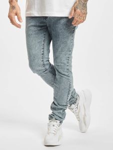 Stylish Urban Classics men's jeans, slim fit, stretch, zip-up, cotton, blue
