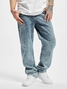 Pantalones vaqueros de hombre Modern Urban Classics con bolsillos con cremallera, algodón de 370 g/m², color azul.
