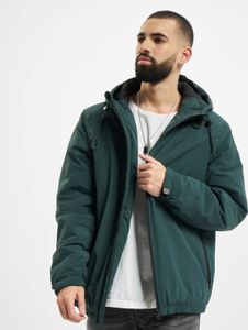 lässige Urban Classics Herren Jacke große Kapuze Kordelzug 122 g/m² Grün