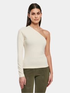 weiches Urban Classics Damen Sweatshirt Stretch 180 g/m² mit Baumwolle Ecru-Weiß