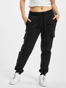 lässige Urban Classics Damen Hose Kordelzug Taschen 300 g/m² mit Baumwolle Schwarz