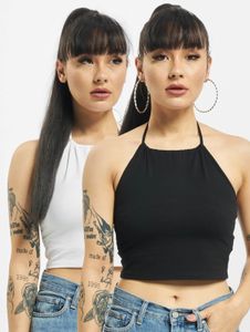 Camiseta elástica de mujer Casual Urban Classics, 220 g/m², algodón, negro/blanco
