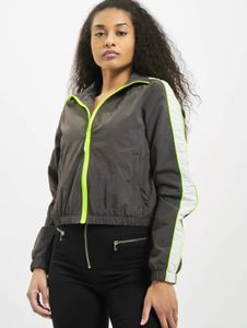 lässige Urban Classics Damen Jacke Reißverschluss Taschen 116 g/m² Grau
