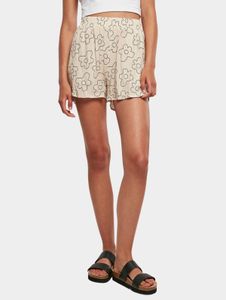 sommerliche Urban Classics Damen Shorts Taschen 115 g/m² Beige