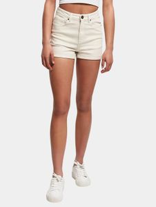 lässige Urban Classics Damen Jeans Stretch Reißverschluss Taschen mit Baumwolle Ecru-Weiß