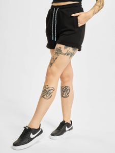 leichte Urban Classics Damen Shorts Kordelzug Taschen 300 g/m² mit Baumwolle Schwarz