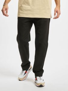 stylische URBAN CLASSICS Herren Jeans Straight Fit Reißverschluss 200 g/m² mit Baumwolle Schwarz
