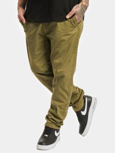 Modern Urban Classics Men's Jeans Straight Fit Zip 200 g/m² with Cotton Olive Green