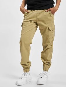 moderne URBAN CLASSICS Damen Jeans Stretch Taschen 260 g/m² mit Baumwolle Beige