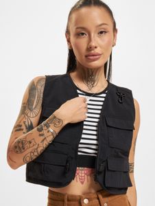 moderne Urban Classics Damen Jacke Reißverschluss Taschen 90 g/m² Schwarz