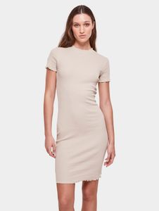 modernes Urban Classics Damen T-Shirt Stretch Slim Fit 240 g/m² mit Baumwolle Beige