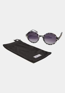 modische Urban Classics Unisex Sonnenbrille Leo-Muster Grau/Schwarz