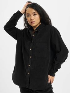 vielseitiges URBAN CLASSICS Damen Polo-Shirt Oversize Denim 200 g/m² mit Baumwolle Schwarz