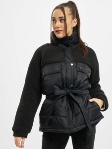 stylische URBAN CLASSICS Damen Jacke Reißverschluss Taschen 350 g/m² Schwarz