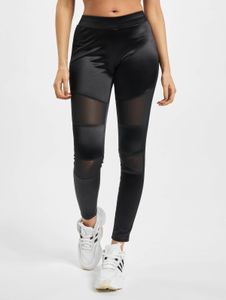 lässige Urban Classics Damen Hose Stretch Mesh 240 g/m² Schwarz
