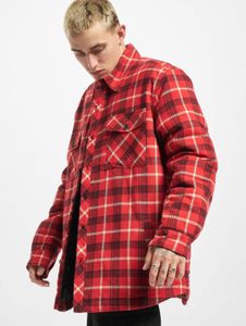 lässige Urban Classics Herren Jacke 175 g/m² mit Baumwolle Rot/Schwarz