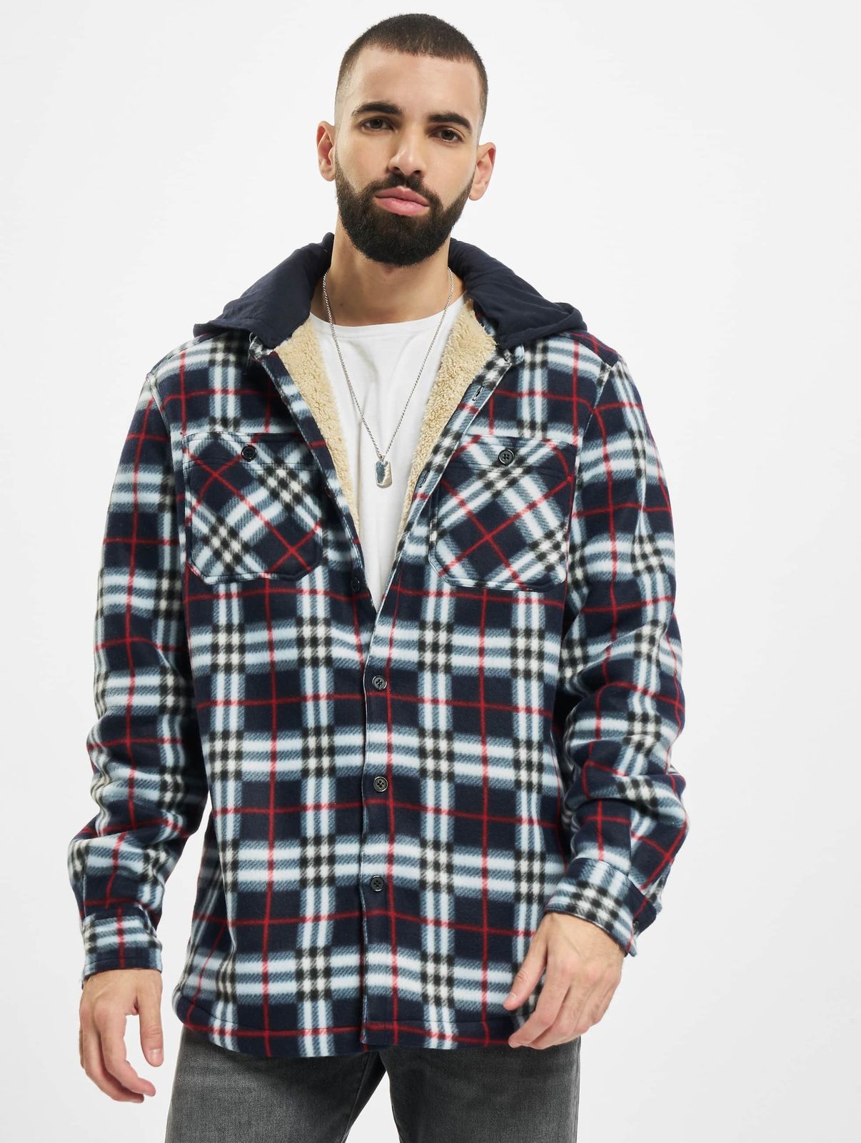 Urban Classics Herren Jacke mit Kapuze und Taschen