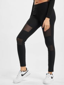 Pantalones de malla elástica Modern Urban Classics para mujer, 300 g/m², color negro.