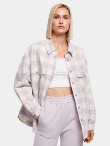 Casual Urban Classics women's jacket with pockets, 125 g/m² cotton, cream/lilac-violet