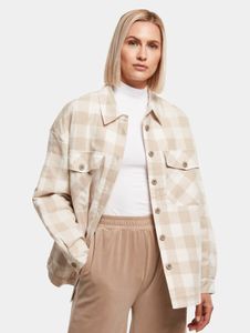 Veste femme élégante Urban Classics avec poches, coton 125 g/m², beige/blanc