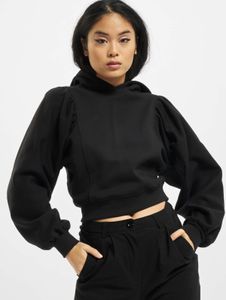 bequemer Urban Classics Damen Hoodie Kordelzug Kapuze 300 g/m² mit Baumwolle Schwarz