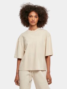 lässiges Urban Classics Damen T-Shirt Oversize 180 g/m² mit Baumwolle Beige