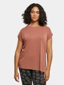 lässiges Urban Classics Damen T-Shirt 200 g/m² Terracotta-Orange
