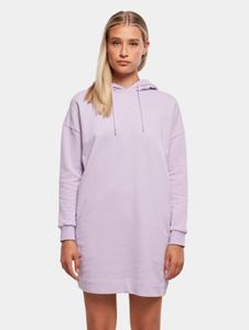 modisches Urban Classics Damen Kleid große Kapuze Kordelzug 305 g/m² mit Baumwolle Violett
