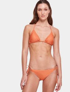 Elegante vestido de mujer Urban Classics con cordón elástico, 190 g/m², color naranja.