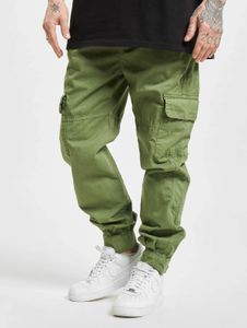 moderne URBAN CLASSICS Herren Jeans Kordelzug Klettverschluss 320 g/m² mit Baumwolle Grün