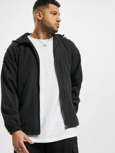 stylische Urban Classics Herren Jacke Reißverschluss Taschen 83 g/m² Schwarz