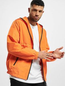 Veste homme Simple Urban Classics, grande capuche, fermeture éclair, 89 g/m², orange