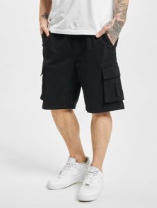 Pantalones cortos de hombre Summer Urban Classics con elasticidad, cordón ajustable y bolsillos, confeccionados en algodón, color negro.
