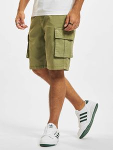 Pantalones cortos casuales Urban Classics para hombre con elasticidad, cordón ajustable y bolsillos, hechos de algodón, color caqui.
