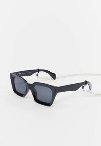 stylische Urban Classics Herren Sonnenbrille Ketten-Detail Schwarz