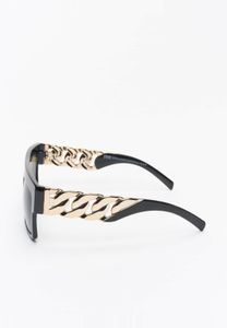 Eleganti occhiali da sole unisex Urban Classics con dettaglio a catena, neri