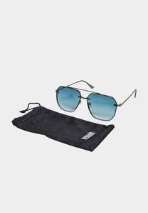 coole Urban Classics Unisex Sonnenbrille Kordelzug Grau/Blau