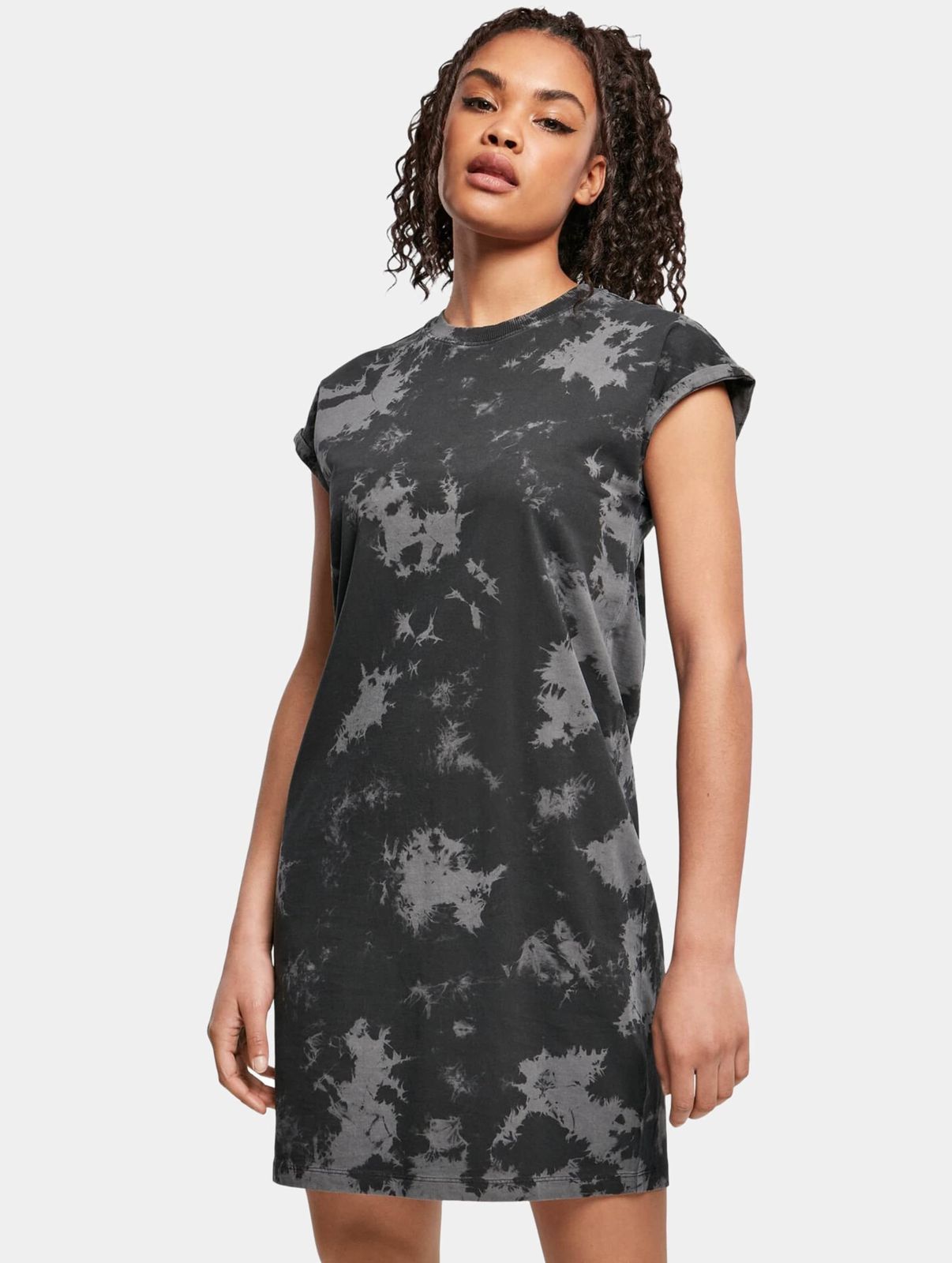 leichtes URBAN CLASSICS Damen Kleid 180 g/m² mit Baumwolle Schwarz