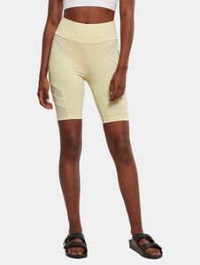 bequeme Urban Classics Damen Hose Stretch Slim Fit 210 g/m² Pastell-Gelb