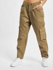 bequeme Urban Classics Damen Jeans Taschen Denim 11 g/m² mit Baumwolle Beige