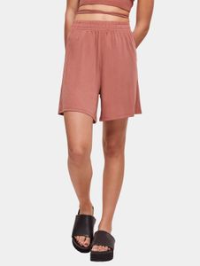 sommerliche Urban Classics Damen Shorts Taschen 200 g/m² Terracotta-Orange