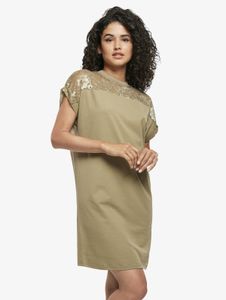 lässiges Urban Classics Damen T-Shirt Stretch 180 g/m² mit Baumwolle Beige