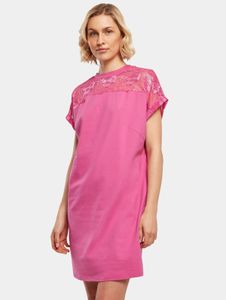 lässiges Urban Classics Damen T-Shirt Stretch 180 g/m² mit Baumwolle Pink