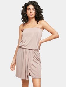 feminines Urban Classics Damen Kleid Stretch Taschen Oversize Alt-Rosa