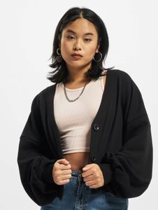 funktionale Urban Classics Damen Jacke Oversize 305 g/m² mit Baumwolle Schwarz