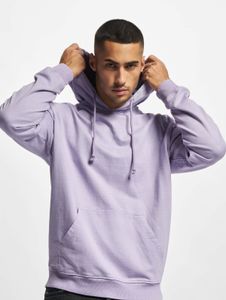 Sudadera con capucha Soft Urban Classics para hombre con puños y capucha acanalados, 300 g/m² de algodón, color morado.