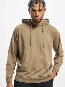 Comfortable Urban Classics men's hoodie with ribbed cuffs and hood, 300 g/m² cotton, khaki